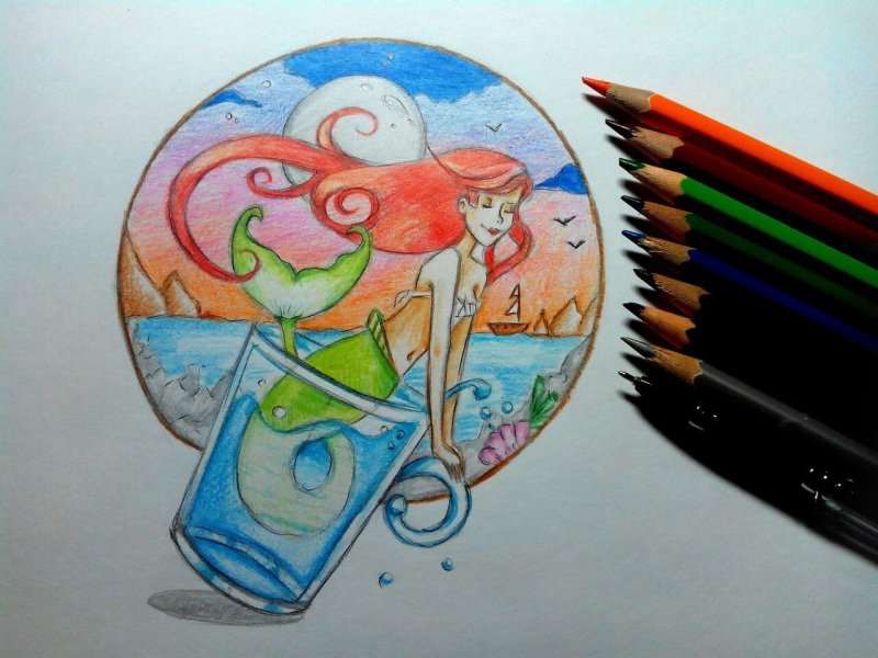 Фантазия рисунок легкий