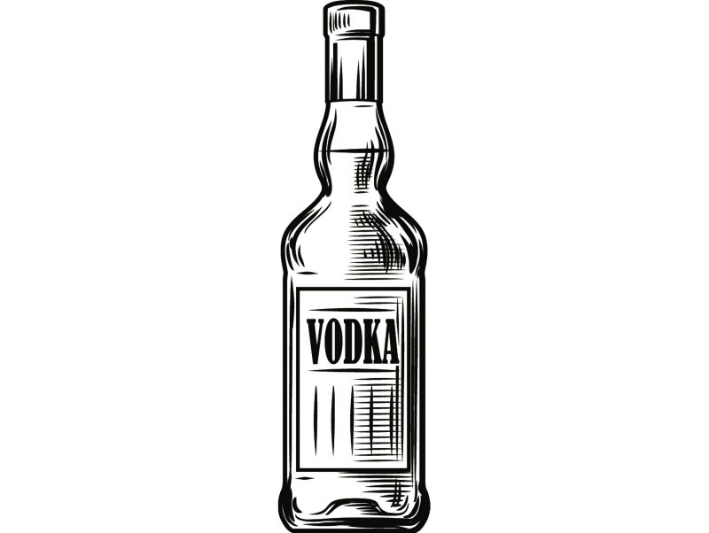 Бутылка водки вектор