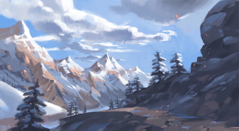 Горы арт