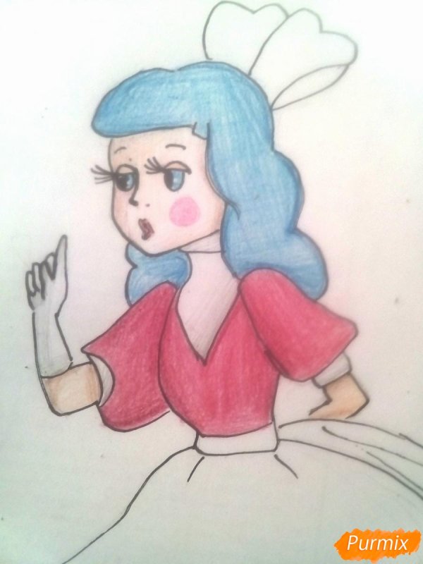 Мальвина рисунок карандашом