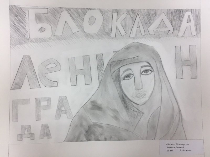 Рисунок блакада Ленинграда