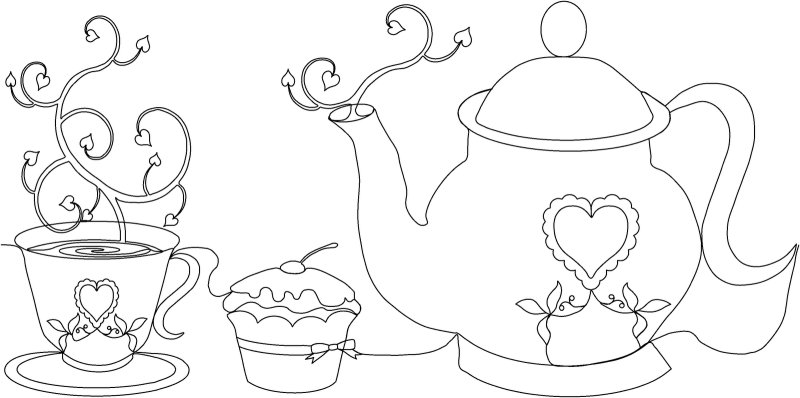 Рисование чайный сервиз
