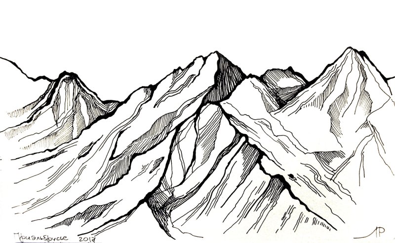 Рисунки Эльбрус горы Эльбрус