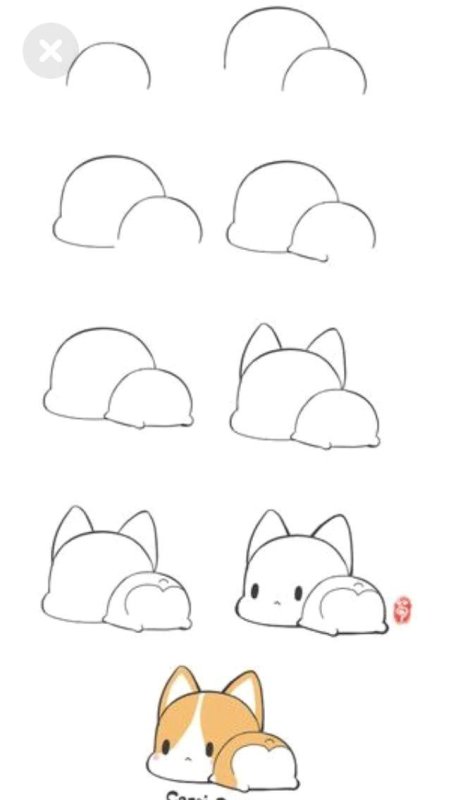 корги рисуночек миленький