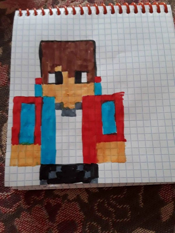 рисунки по клеточкам компот из майнкрафта
