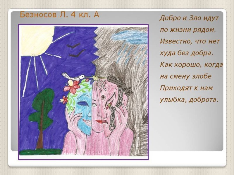 Образ добра и зла рисунки