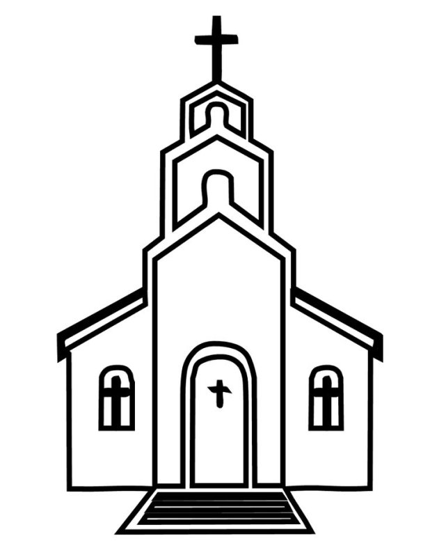 Церковь рисунок