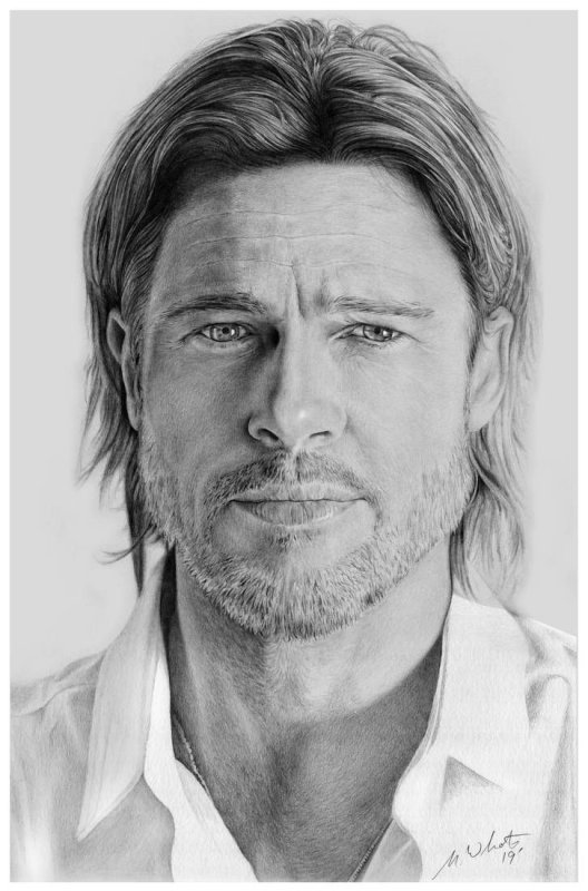 Брэд Питт карандашом