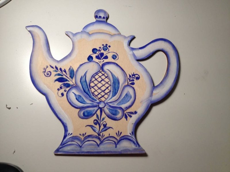 Легкие гжель чайник