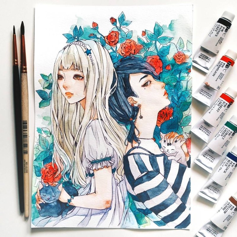 Рисунки маркерами