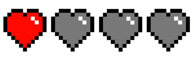 Пиксельные сердца