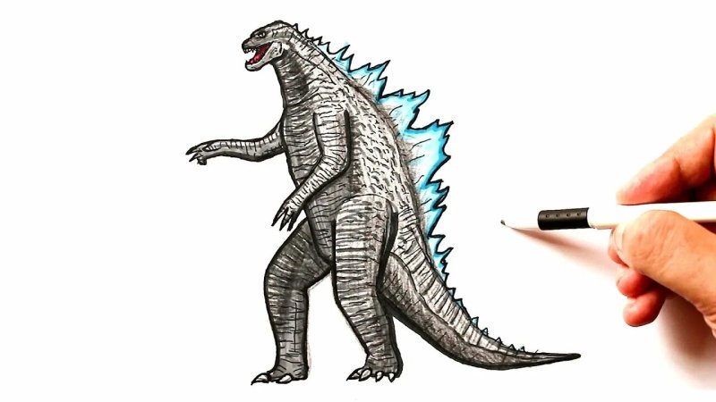 рисунки годзилла