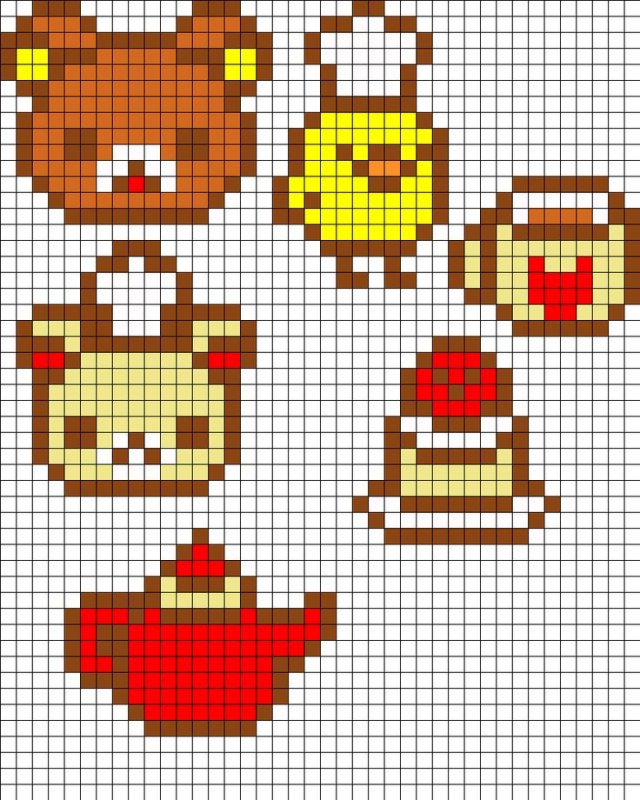 Рисунки по клеточкам маленькие