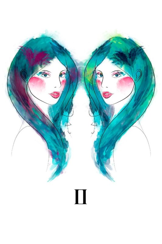 Близнецы рисунок