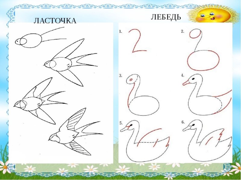 Рисование птиц