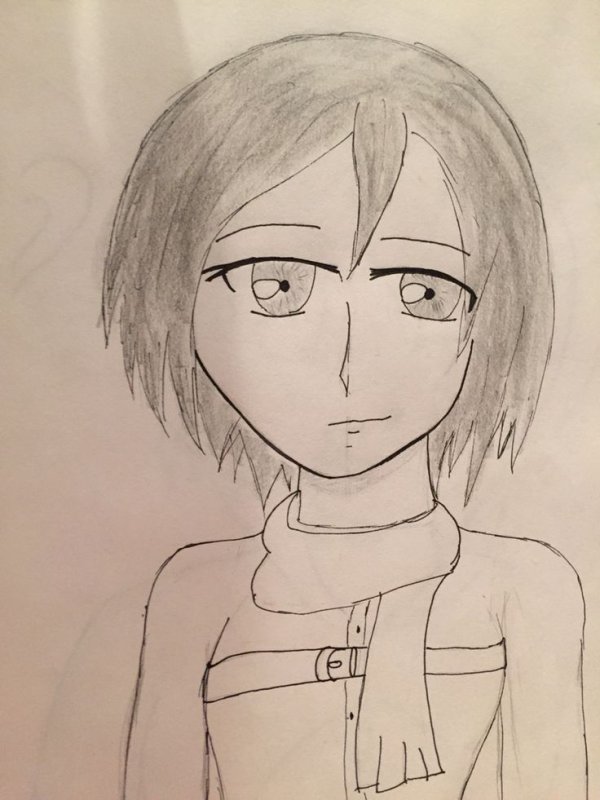 Микаса Аккерман для срисовки