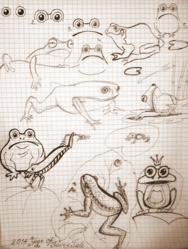 Рисунки для скетчбука лягушки