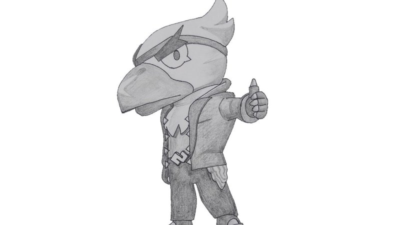 Ворон из Brawl Stars раскраска