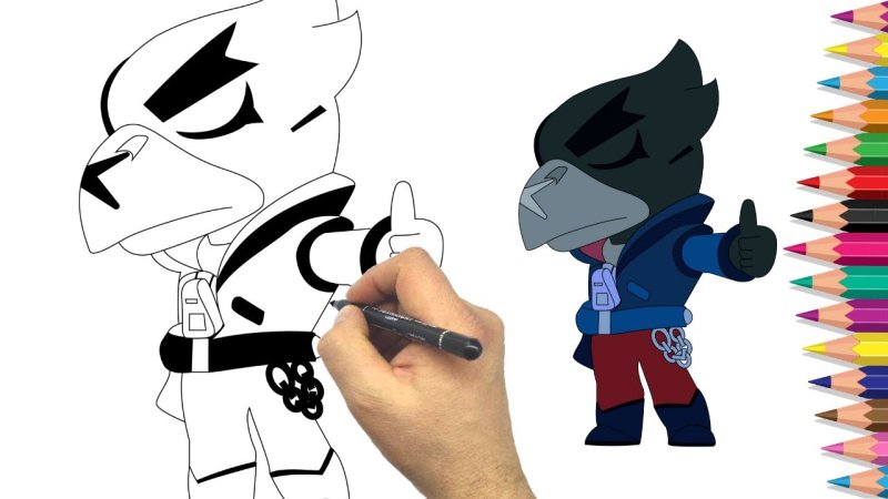 Ворон разукрашены из Brawl Stars а