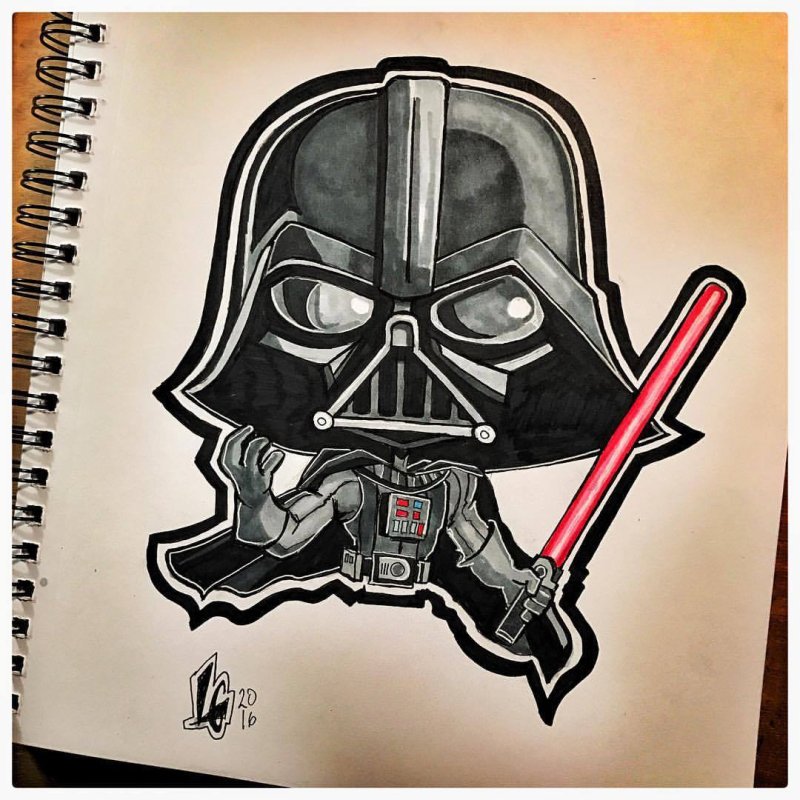 Дарт Вейдер карандашом