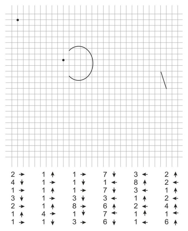 Рисование по стрелочкам для дошкольников