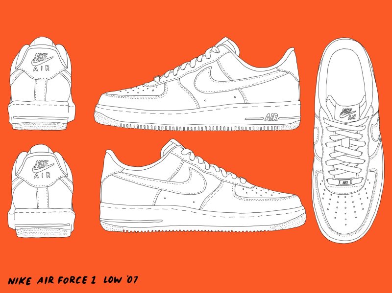 Nike Air Force 1 Sketch