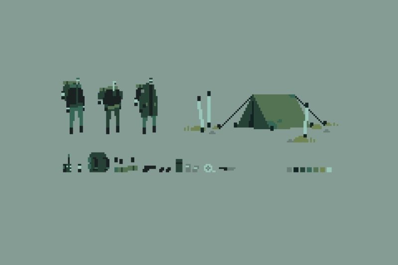 Пиксельная палатка