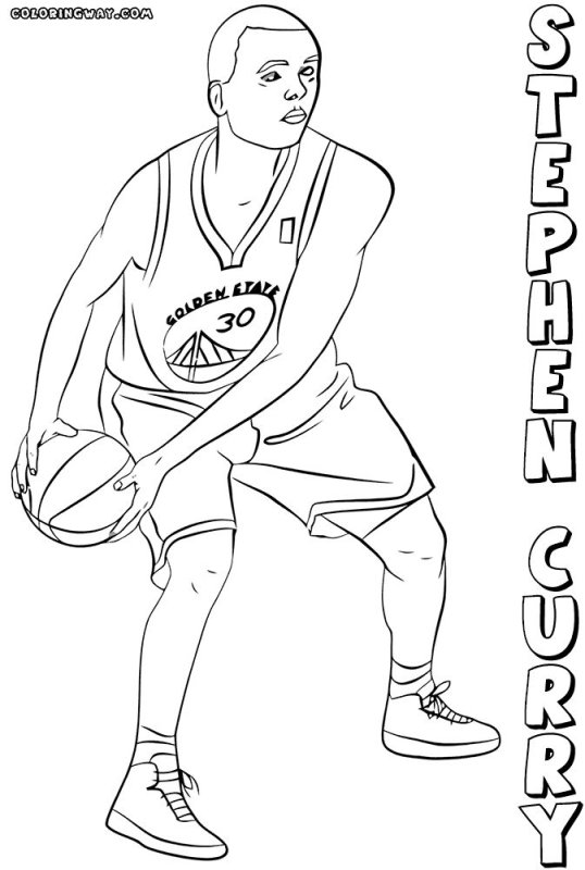Stephen Curry раскраска