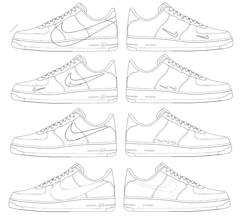 Nike Air Force 1 вектор