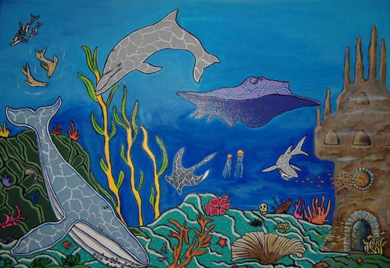 рисование подводный мир