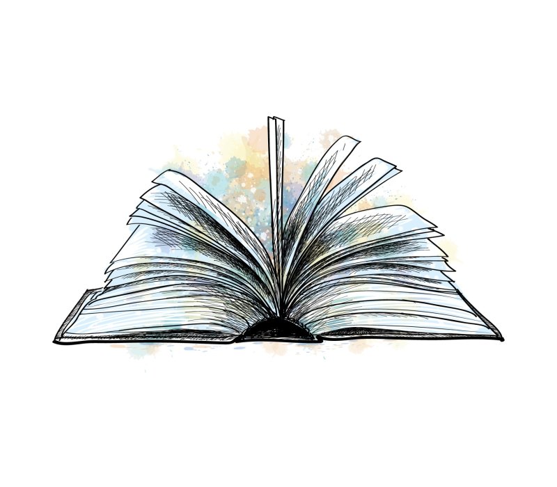 Открытая книга иллюстрация