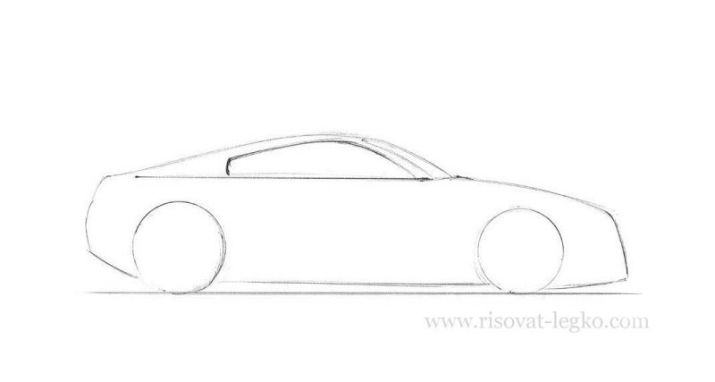 поэтапное рисование машины