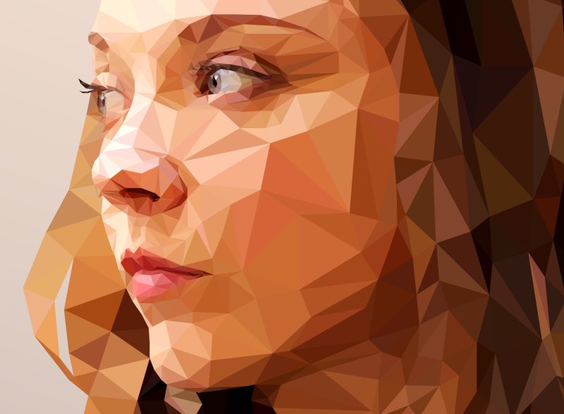 Low Poly полигональный портрет