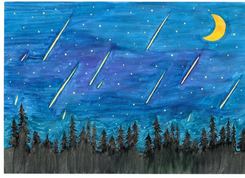 звездопад рисунок