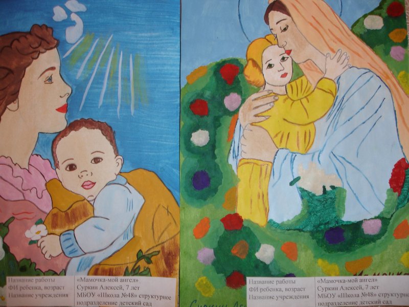 Детские рисунки мамы