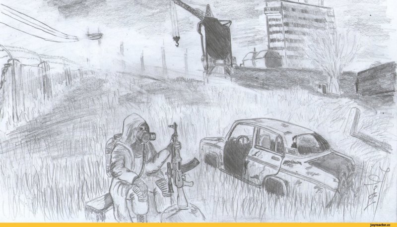 Чернобыльская АЭС сталкер арт