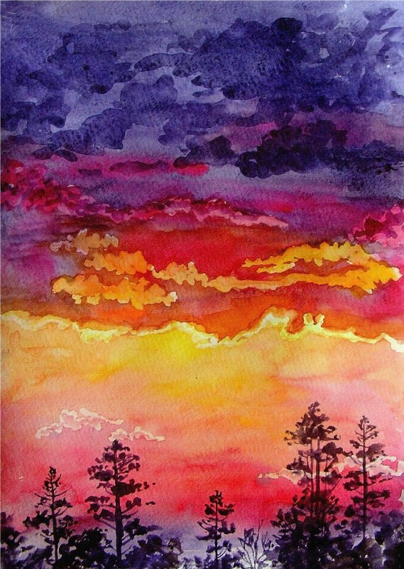 Рисунки красками