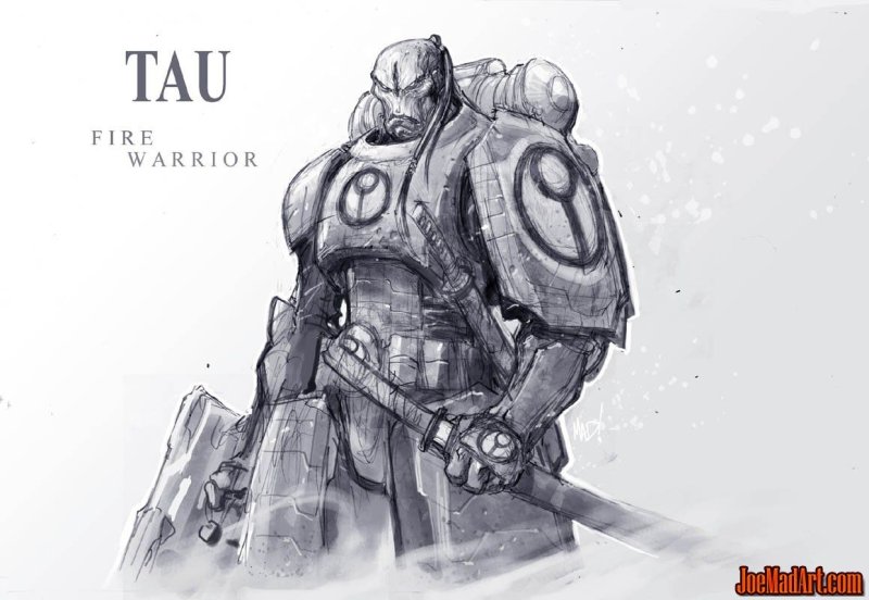 Тау wh40k концепт арт