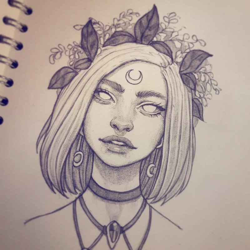 Рисунки для срисовки девушки