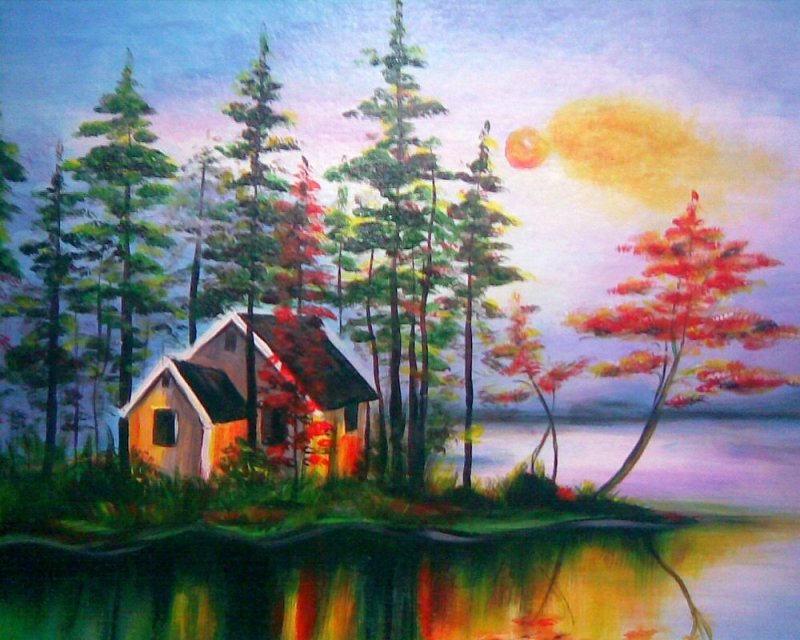 Домик в лесу легкие