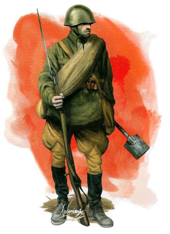 Солдат РККА арт ww2