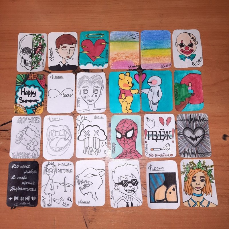 Идеи для карточек с рисунками