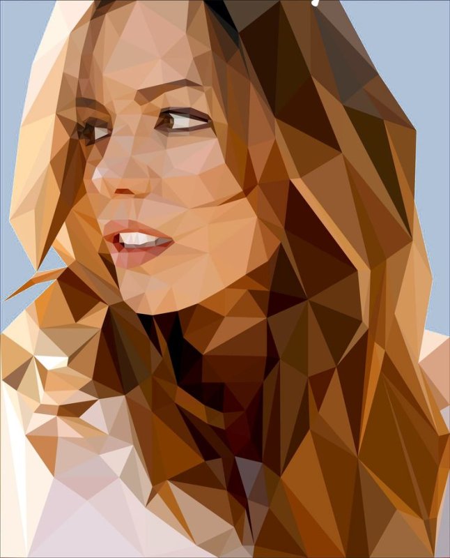 Low Poly Art портрет