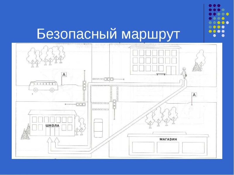 Схема безопасного маршрута в школу образец