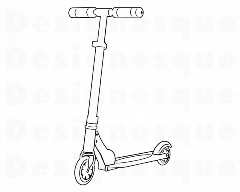 Раскраска самокат