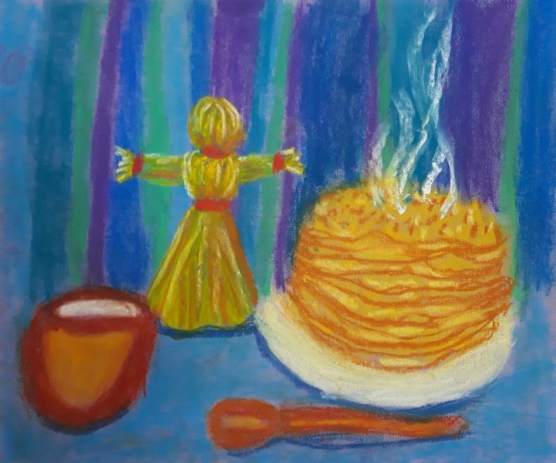 Рисование с детьми Масленица