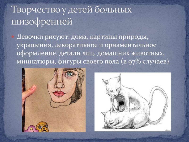 Рисунки больных шизофренией