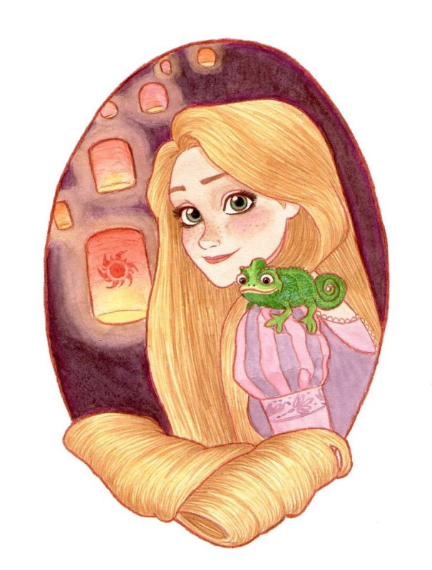 Рапунцель рисунок