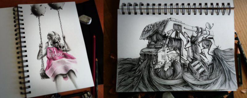 Необычные рисунки карандашом