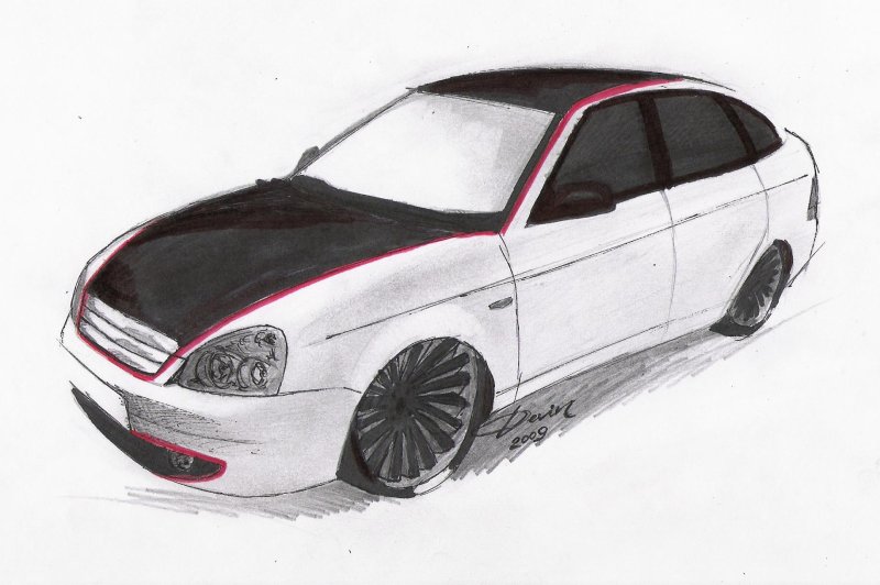 Рисунок Лада Приора 2